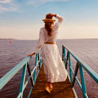 Boho Lace Two-Piece Set – White