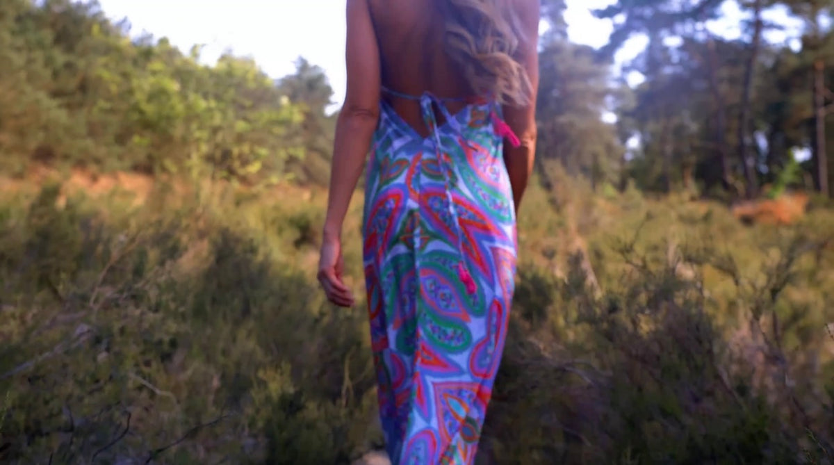 Vibrant Paisley Maxi Dress