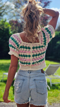 Adorable Pastel Crochet Top