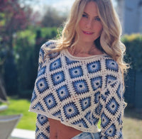 Evil eye crochet top