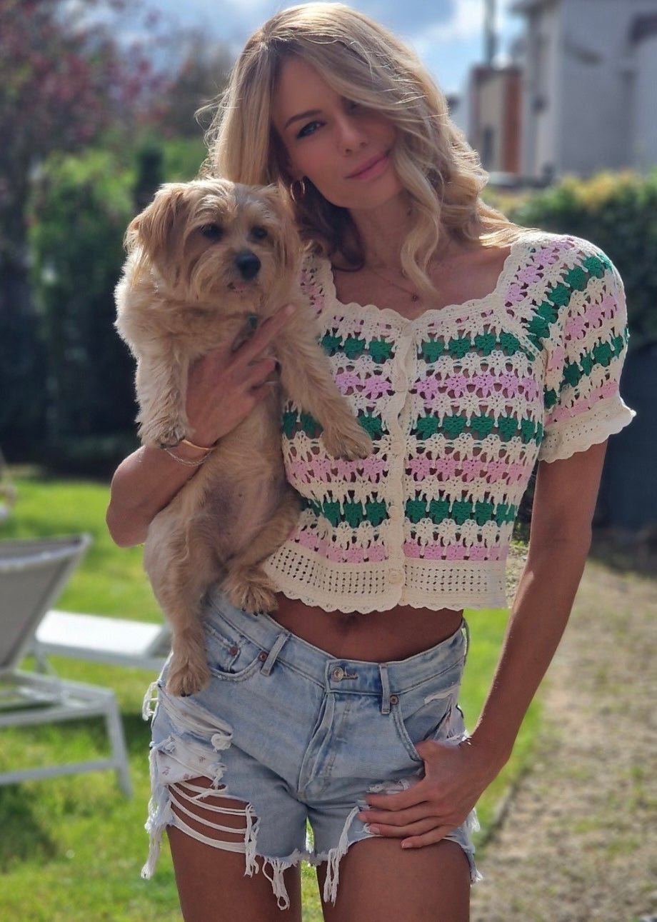 Adorable Pastel Crochet Top