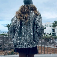 Sparkling Sequin Bomber Jacket