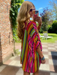 Vibrant Multicolor Striped Blouse