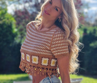 Boho Crochet Festival Crop Top