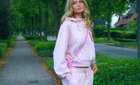 Cozy Chic pink Tracksuit Set for Lounging and On the Move