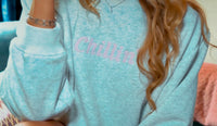 Pink Chillin’ Heather Grey Sweatshirt