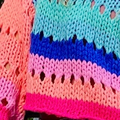 Colorful knit sweater