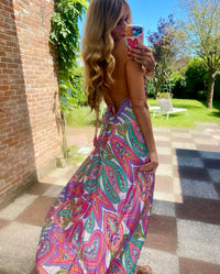 Vibrant Paisley Maxi Dress