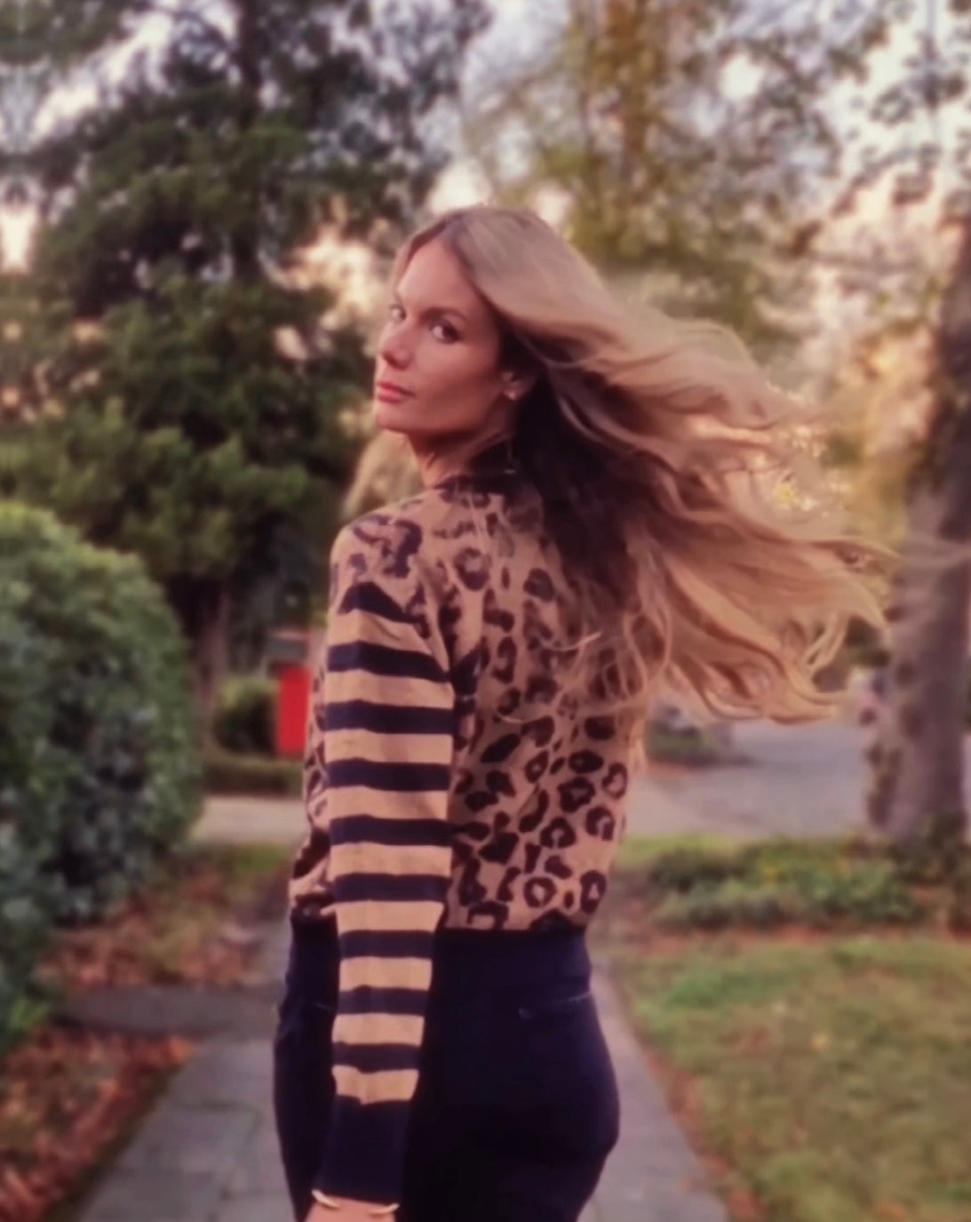 Leopard Stripes Statement Cardigan